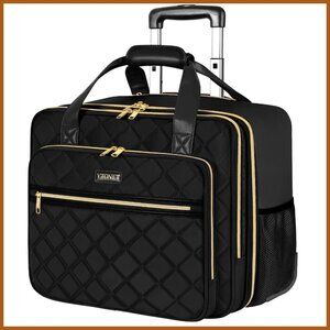 Rolling Laptop Bag with Wheels, Water-Resistant Nylon, 17.3 Inch